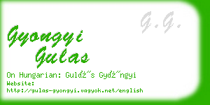 gyongyi gulas business card